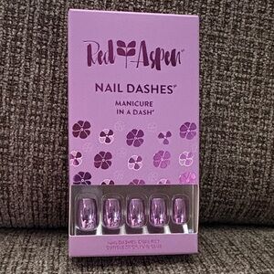 Red Aspen Nail Dashes - Purple Press-On Nails